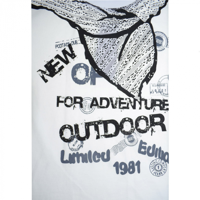 Tricou cu maneca scurta pentru baieti Mini Junior HH-2006, Alb [3]
