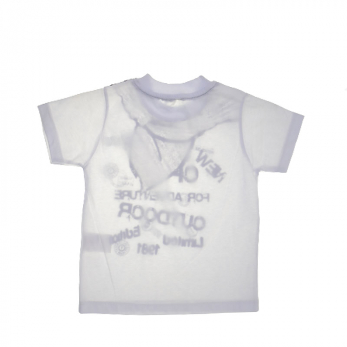 Tricou cu maneca scurta pentru baieti Mini Junior HH-2006, Alb [2]