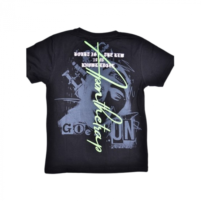 Tricou cu maneca scurta pentru baieti, Happy House QQ-730N, Negru [2]