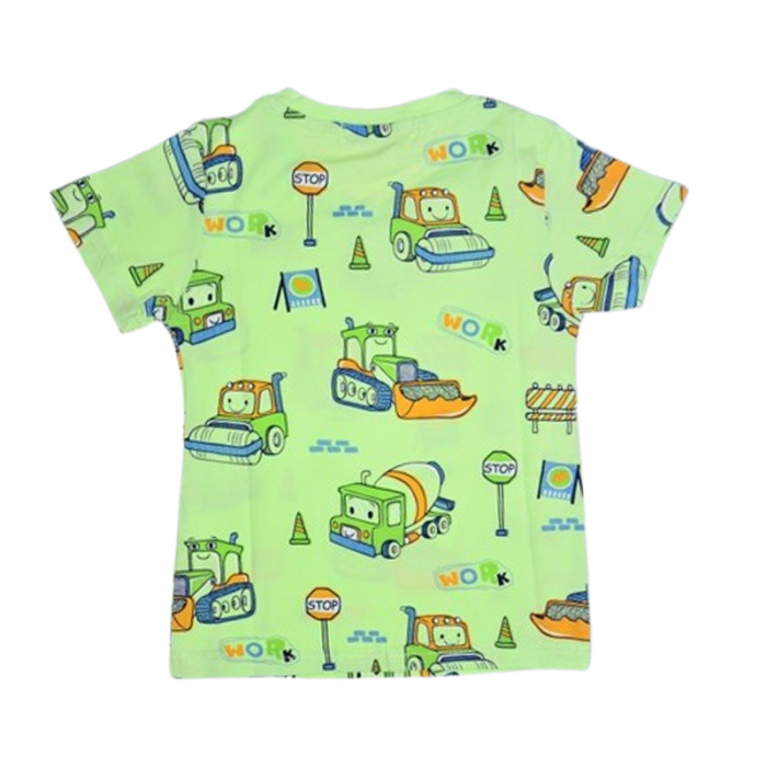 Tricou cu maneca scurta pentru baieti, Happy House QQ-718V, Verde [3]
