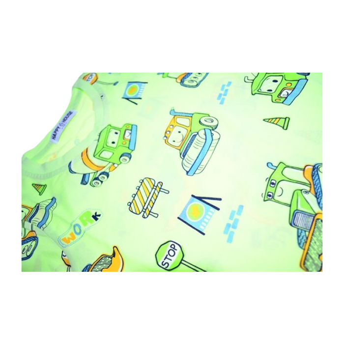 Tricou cu maneca scurta pentru baieti, Happy House QQ-718V, Verde [2]
