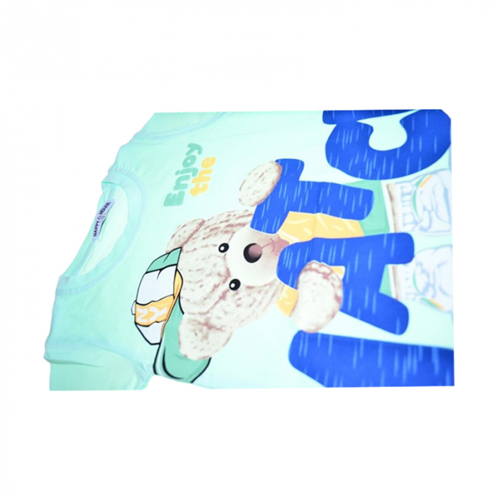 Tricou cu maneca scurta pentru baieti, Happy House QQ-719, Verde [2]