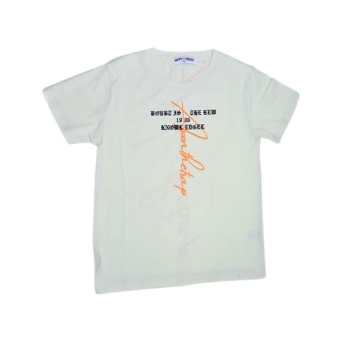 Tricou cu maneca scurta pentru baieti, Happy House QQ-730, Galben [1]