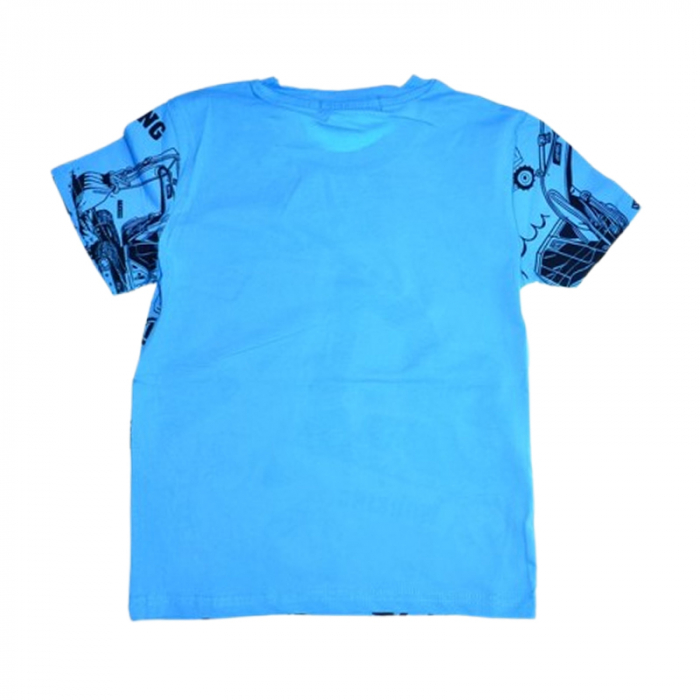 Tricou cu maneca scurta pentru baieti, Happy House WB-3474A, Albastru [3]