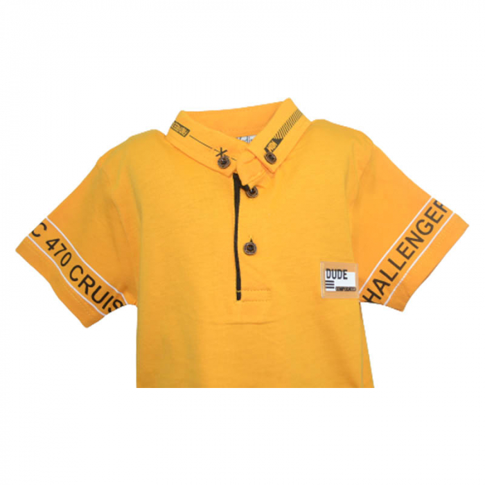 Tricou cu maneca scurta pentru baieti Modima 180323-Q, Galben [3]