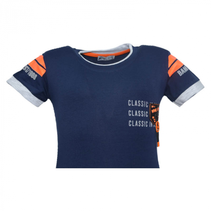 Tricou cu maneca scurta pentru baieti OLC SVR 180323-F, Bleumarin [3]