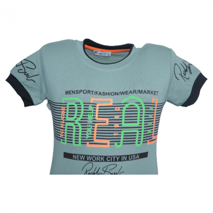 Tricou cu maneca scurta pentru baieti OLC SVR 180323-W, Verde [3]