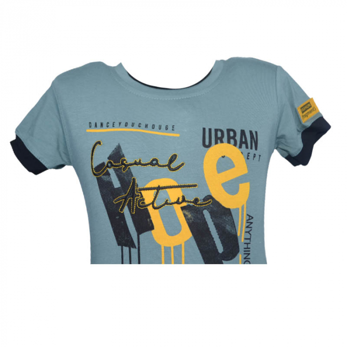Tricou cu maneca scurta pentru baieti OLC SVR 180323-G, Verde [3]