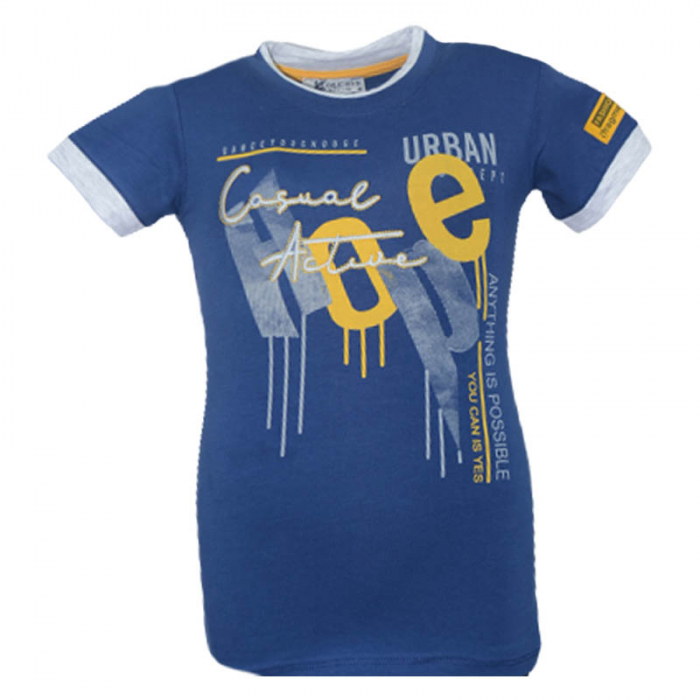 Tricou cu maneca scurta pentru baieti OLC SVR 180323-H, Albastru [1]