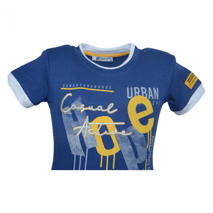 Tricou cu maneca scurta pentru baieti OLC SVR 180323-H, Albastru [3]