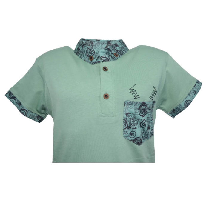 Tricou cu maneca scurta pentru baieti Modima 180323-K, Verde [3]