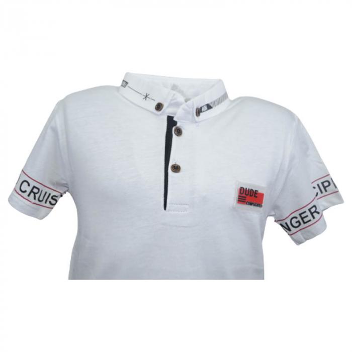 Tricou cu maneca scurta pentru baieti Modima 180323-M, Alb [3]