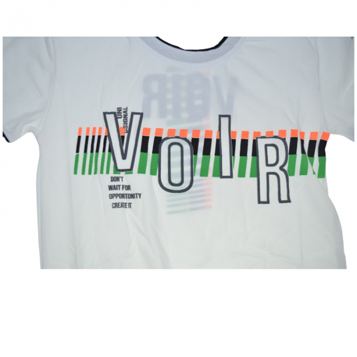 Tricou cu maneca scurta pentru baieti OLC SVR 4037A, Alb [3]