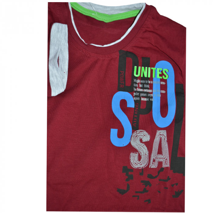 Tricou cu maneca scurta pentru baieti OLC SVR 4035R, Rosu [3]