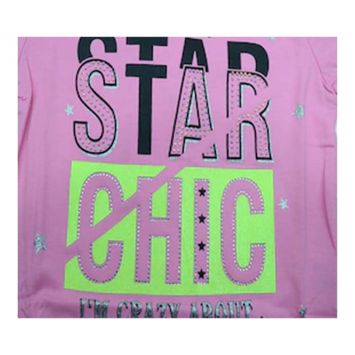 Tricou cu maneca scurta pentru fete Happy House FOFO-062R, Roz [3]