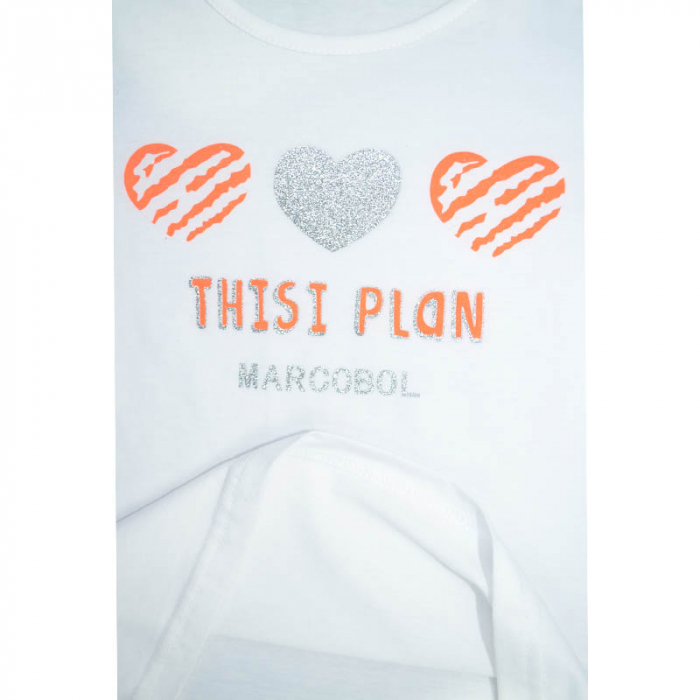 Tricou cu maneca scurta pentru fete Happy House T110323-2, Alb [3]