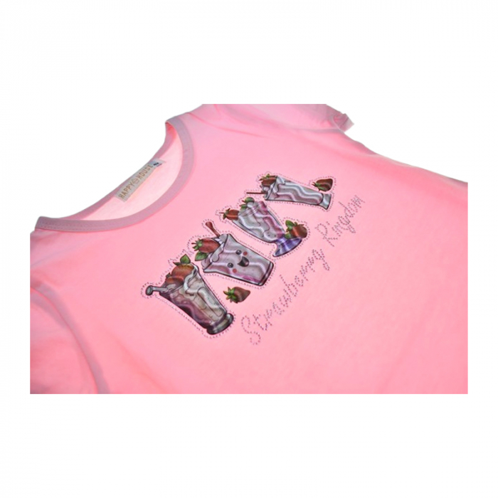Tricou cu maneca scurta pentru fete, Happy House HH675, Roz [2]