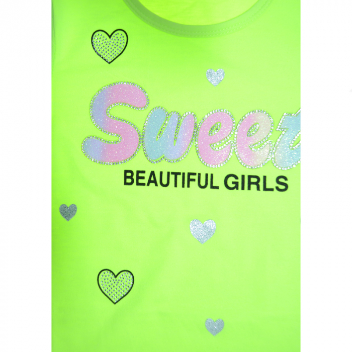 Tricou cu maneca scurta pentru fete Happy House HH372A, Verde [3]