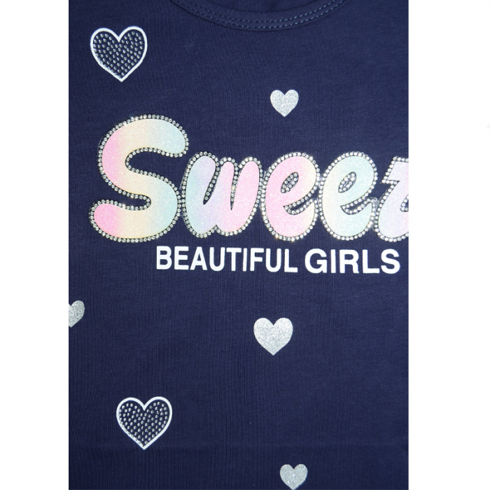 Tricou cu maneca scurta pentru fete Happy House HH372, Albastru [3]
