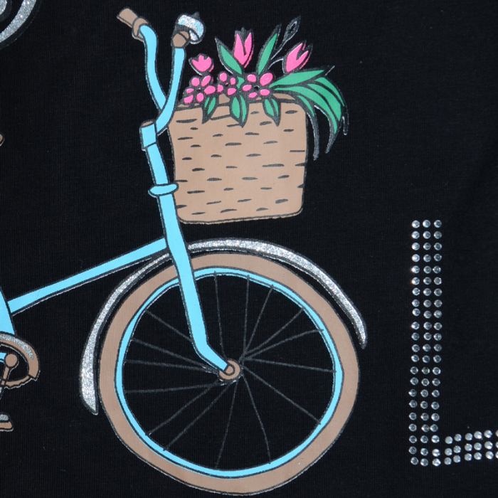 Tricou cu maneca scurta pentru fete Happy House WB-2948, Negru [3]
