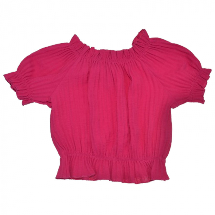 Tricou cu maneca scurta pentru fete Mini Junior T290524, Fucsia [2]