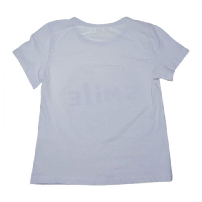 Tricou cu maneca scurta pentru fete, Mini Junior, DJ120, Alb [3]