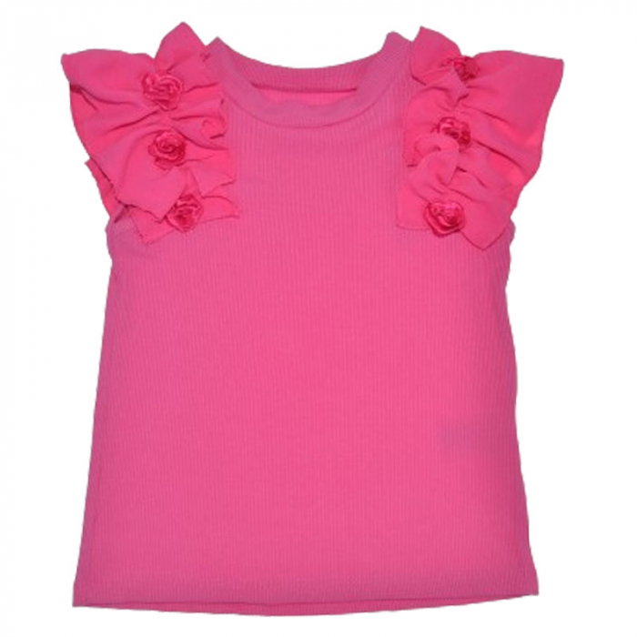Tricou cu maneca scurta pentru fete Mini Junior T290524-F, Fucsia [1]