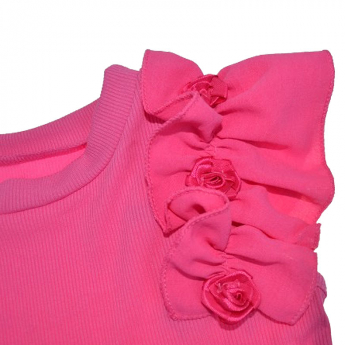 Tricou cu maneca scurta pentru fete Mini Junior T290524-F, Fucsia [3]