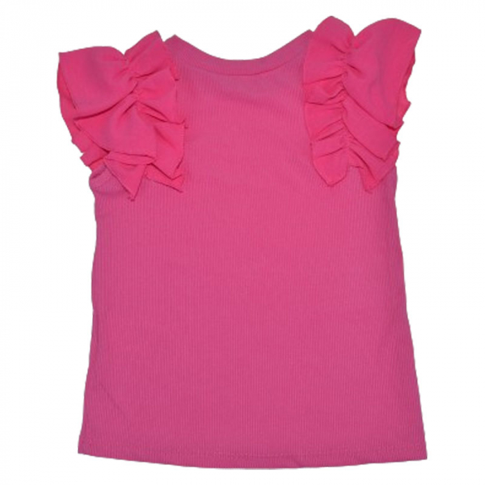 Tricou cu maneca scurta pentru fete Mini Junior T290524-F, Fucsia [2]