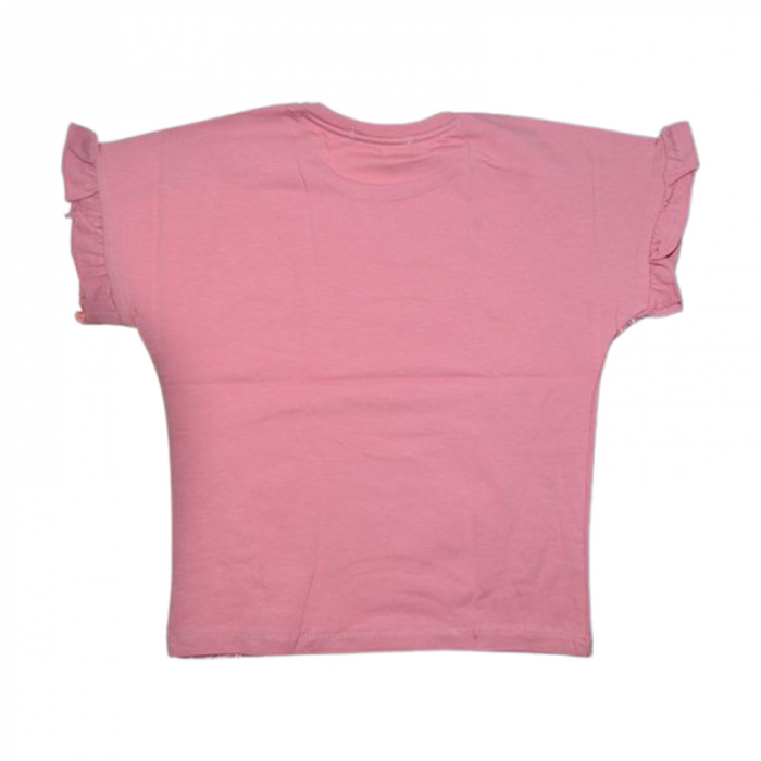 Tricou cu maneca scurta pentru fete, Mini Junior, T7572, Roz [3]