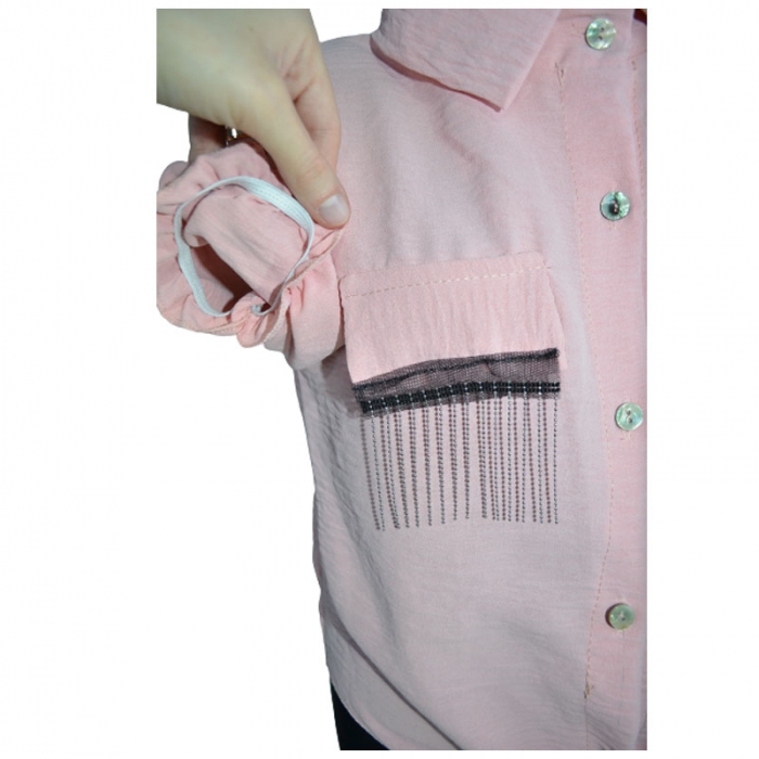 Camasa cu maneca scurta pentru fete New Collection 9168R-116, Roz [3]