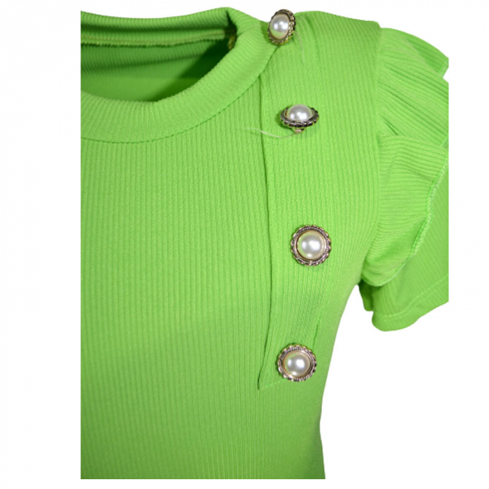 Tricou cu maneca scurta pentru fete New Collection 2327V, Verde [3]