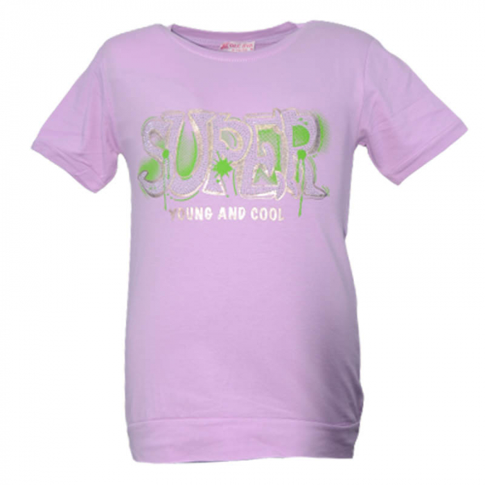 Tricou cu maneca scurta pentru fete OLC SVR 180323-B, Mov [1]
