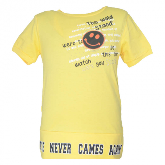 Tricou cu maneca scurta pentru fete OLC SVR 230323-D, Galben [1]