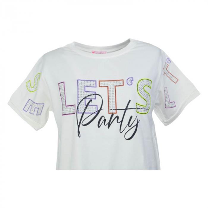 Tricou cu maneca scurta pentru fete OLC SVR 230323-E, Alb [3]