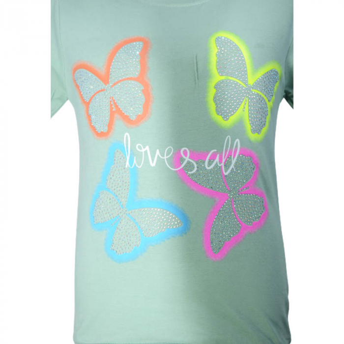 Tricou cu maneca scurta pentru fete OLC SVR 230323-F, Verde [3]