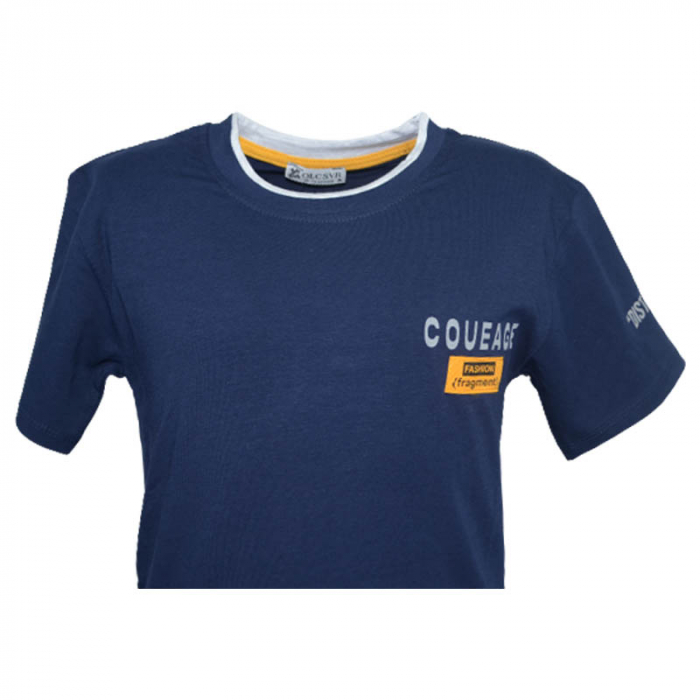 Tricou cu maneca scurta pentru baieti OLC SVR 230323-G, Bleumarin [3]