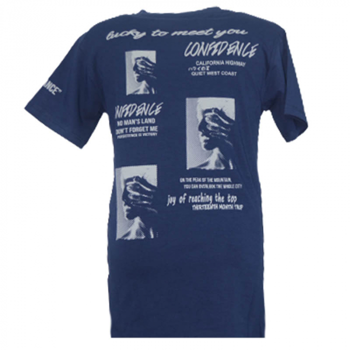 Tricou cu maneca scurta pentru baieti OLC SVR 230323-G, Bleumarin [2]