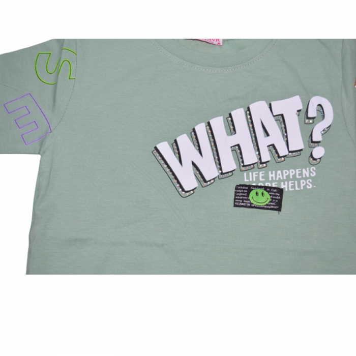 Tricou cu maneca scurta pentru fete OLC SVR 4052V, Verde [3]