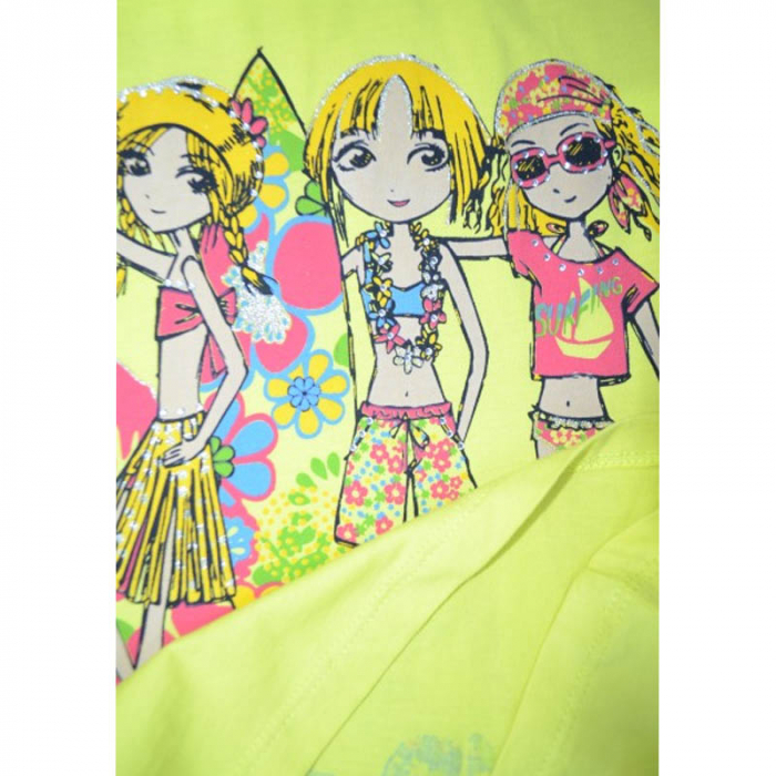 Tricou cu maneca scurta pentru fete Wendee BV10500227-2, Galben [3]