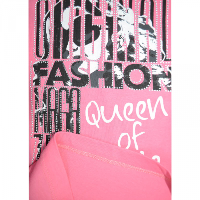 Tricou cu maneca scurta pentru fete Wendee DY102171-1, Roz [3]