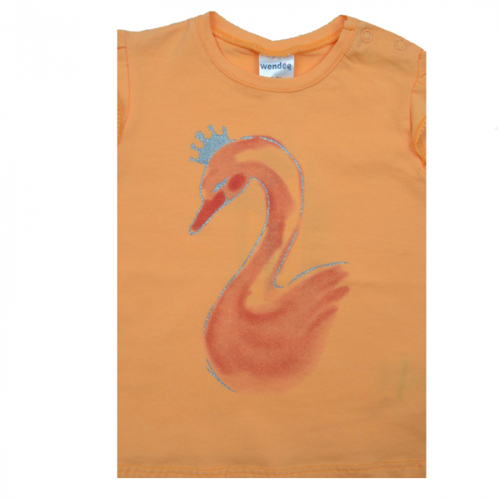 Tricou cu maneca scurta pentru fete Wendee OZMY22333-0P-39560, Portocaliu [3]