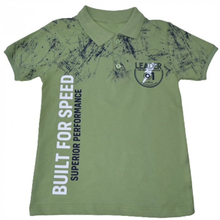 Tricou cu maneca scurta polo pentru copii Wiggle MJ1509VD, Verde [1]