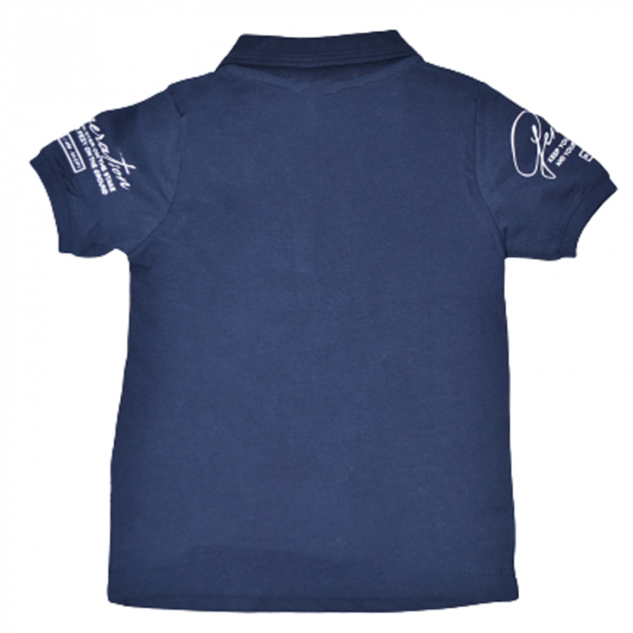Tricou cu maneca scurta polo pentru copii Wiggle MJ1509B, Bleumarin [2]