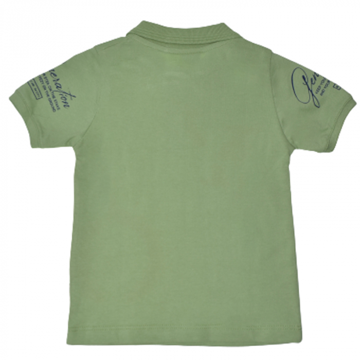 Tricou cu maneca scurta polo pentru copii Wiggle MJ1509V, Verde [2]