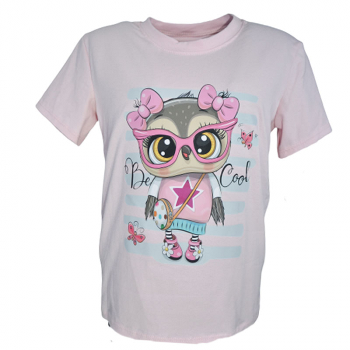 Tricou cu maneca scurta pentru fete Lucky Girls 5817R, Roz [1]