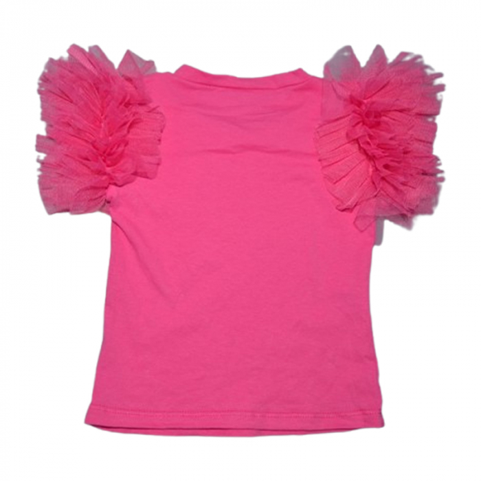 Tricou elegant cu maneca scurta pentru fete, Mini Junior, TG4A, Fucsia [3]