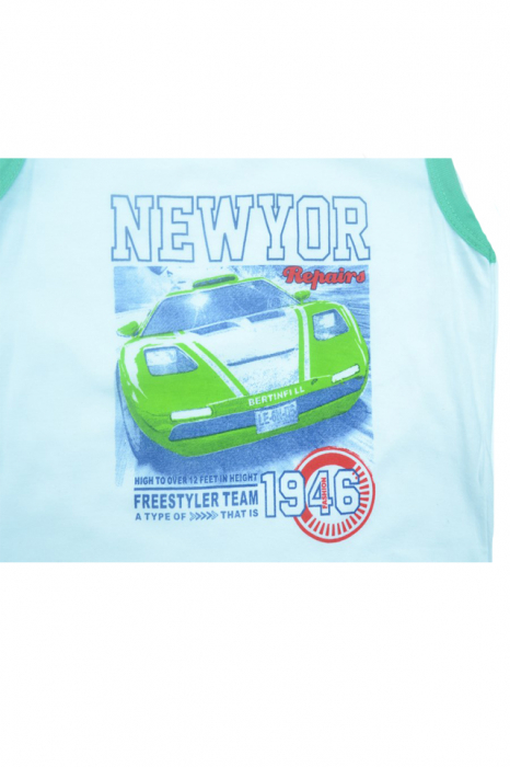 Tricou fara maneci baieti Happy House HP01A-128, Alb [2]