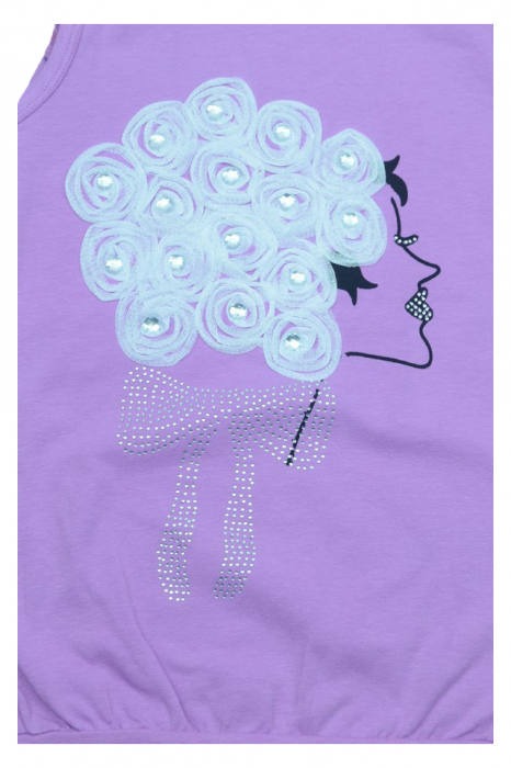Tricou fara maneci pentru fete Wendee DY102126-2-128, Mov [2]