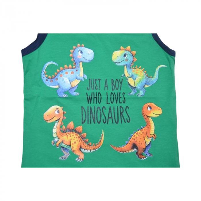 Tricou fara maneci pentru baieti, Happy House, WY852, Verde [3]
